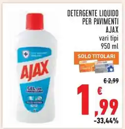 Conad DETERGENTE LIQUIDO PER PAVIMENTI AJAX offerta