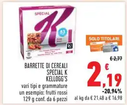 Conad Barrette di cereali Special K Kellogg's offerta