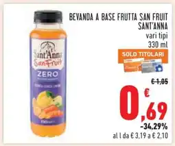 Conad BEVANDA A BASE FRUTTA SAN FRUIT SANT’ANNA offerta