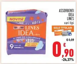 Conad Assorbenti Idea Lines offerta