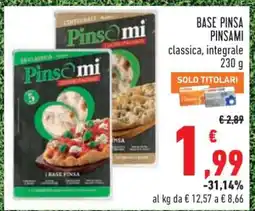 Conad BASE PINSA PINSAMI offerta