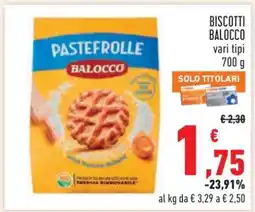 Conad Biscotti Balocco offerta