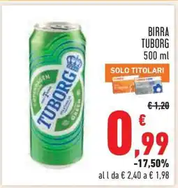 Conad Birra Tuborg offerta