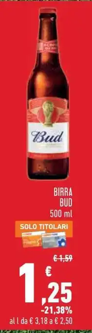 Conad BIRRA BUD offerta