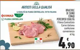 Conad BRACIOLE DI SUINO CONAD offerta