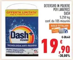 Conad Detersivo in polvere per lavatrice Dash offerta