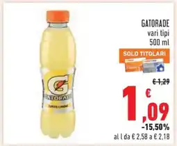 Conad GATORADE vari tipi 500 ml offerta