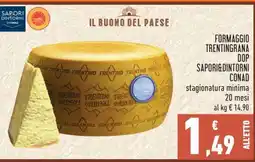 Conad FORMAGGIO TRENTINGRANA DOP SAPORI&DINTORNI CONAD offerta