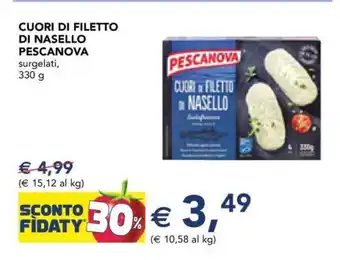 Esselunga Cuori di Filetto di Nasello Pescanova offerta