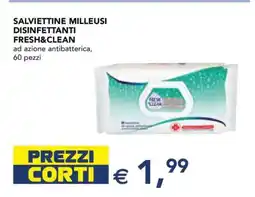 Esselunga SALVIETTINE MILLEUSI DISINFETTANTI FRESH&CLEAN offerta