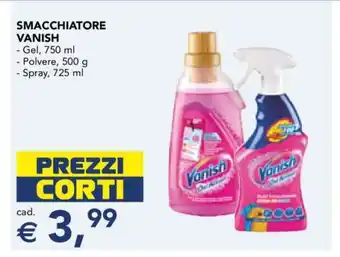 Esselunga SMACCHIATORE VANISH offerta