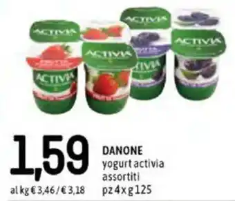 Famila Danone yogurt activia assortiti 4pz x 125g offerta
