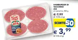 Esselunga Hamburger di tacchino Aia offerta
