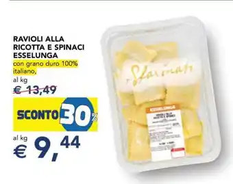 Esselunga Ravioli alla Ricotta e Spinaci Esselunga offerta