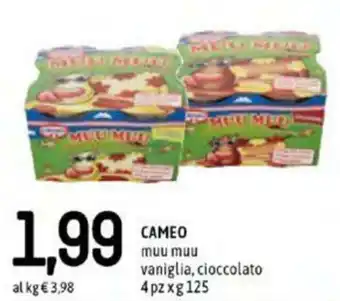 Famila Cameo Muu Muu vaniglia, cioccolato 4pz x 125g offerta