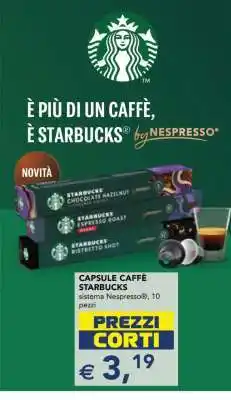 Esselunga CAPSULE CAFFÈ STARBUCKS offerta