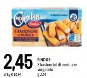 Famila Findus 8 bastoncini di merluzzo surgelato 224g offerta