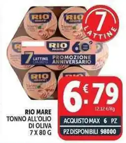 Deco Supermercati Rio mare tonno all'olio di oliva offerta