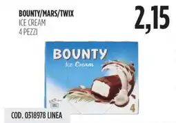 Carico Cash & Carry Bounty/mars/twix ice cream 4 pezzi offerta