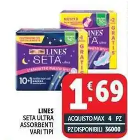 Deco Supermercati Lines seta ultra assorbenti offerta
