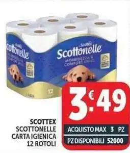 Deco Supermercati Scottex scottonelle carta igienica offerta