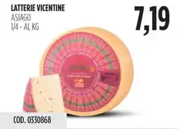 Carico Cash & Carry Latterie vicentine asiago 1/4 offerta
