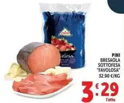 Deco Supermercati Pini bresaola sottofesa "favolosa" offerta