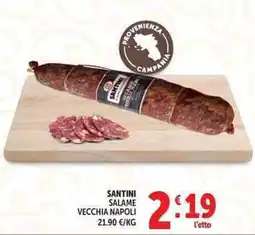 Deco Supermercati Santini salame vecchia napoli offerta