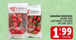 Deco Supermercati Kamarino pomodori nickel free, datterini, ciliegini offerta
