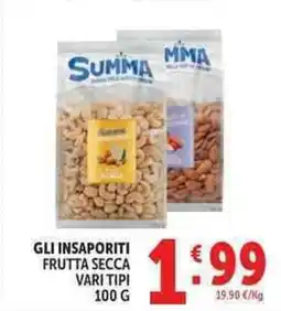 Deco Supermercati Gli insaporiti frutta secca offerta