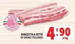 Deco Supermercati Pancetta a fette di suino italiano offerta