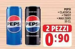 Deco Supermercati Pepsi, classica, twist, max zero offerta