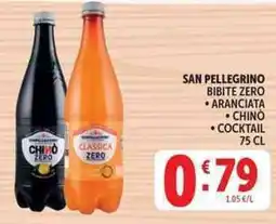 Deco Supermercati San pellegrino bibite zero, aranciata, chino, cocktail offerta