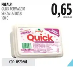 Carico Cash & Carry Prealpi quick formaggio senza lattosio offerta