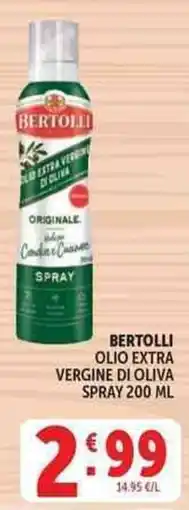 Deco Supermercati Bertolli olio extra vergine di oliva spray offerta