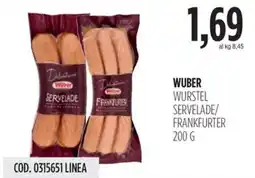 Carico Cash & Carry Wuber wurstel servelade/ frankfurter offerta