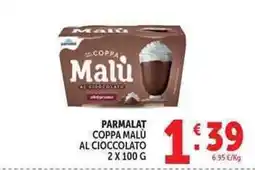 Deco Supermercati Parmalat coppa malu al cioccolato offerta