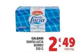 Deco Supermercati Galbani santa lucia burro offerta