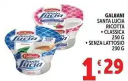 Deco Supermercati Galbani santa lucia ricotta offerta