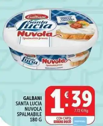 Deco Supermercati Galbani santa lucia nuvola spalmabile offerta