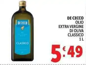 Deco Supermercati De cecco olio extra vergine di oliva classico offerta