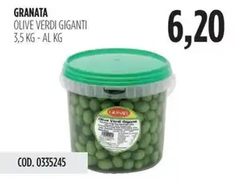 Carico Cash & Carry Granata olive verdi giganti offerta