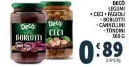 Deco Supermercati Decò legumi, ceci, fagioli offerta