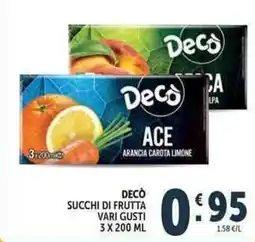 Deco Supermercati Deco succhi di frutta offerta