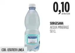 Carico Cash & Carry Sorgesana acqua minerale offerta