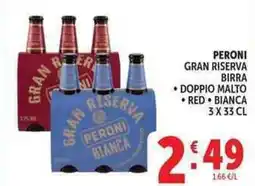 Deco Supermercati Peroni gran riserva birra offerta