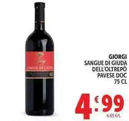 Deco Supermercati Giorgi sangue di giuda dell'oltrepò pavese doc offerta