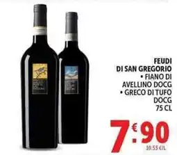 Deco Supermercati Feudi di san gregorio, fiano di avellino docg, greco di tufo docg offerta