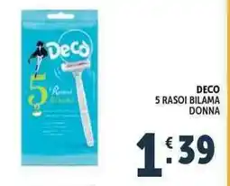 Deco Supermercati Deco 5 rasoi bilama donna offerta