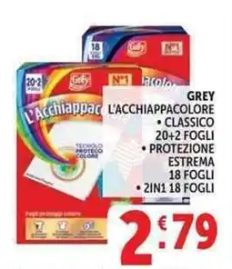 Deco Supermercati Grey l'acchiappacolore, classico, protezione, 2in1 offerta